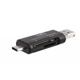 T''nB - TCREAD3IN1 lector de tarjeta USB 3.2 Gen 1 (3.1 Gen 1) Type-C Negro