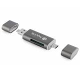 NGS - ALLYREADER lector de tarjeta USB/Micro-USB Gris, Blanco