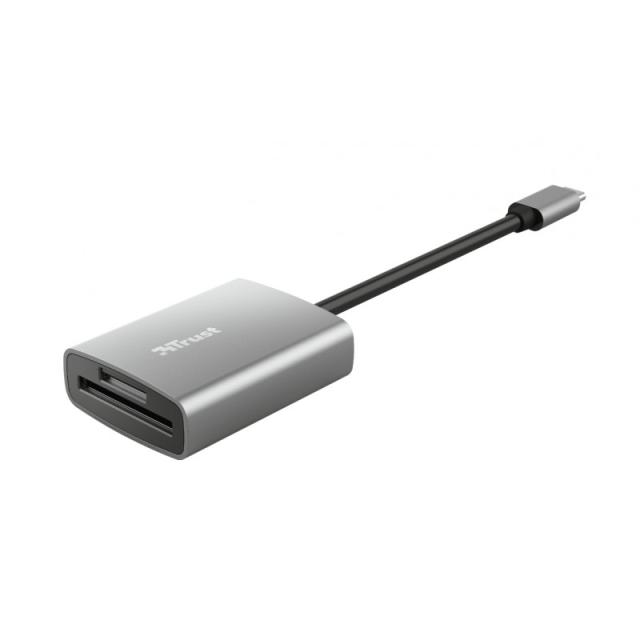 Trust - 24136 lector de tarjeta USB 3.2 Gen 1 (3.1 Gen 1) Type-C Aluminio