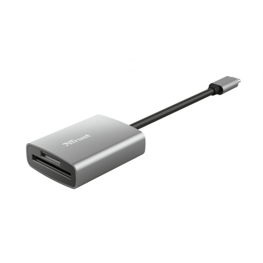 Trust - 24136 lector de tarjeta USB 3.2 Gen 1 (3.1 Gen 1) Type-C Aluminio