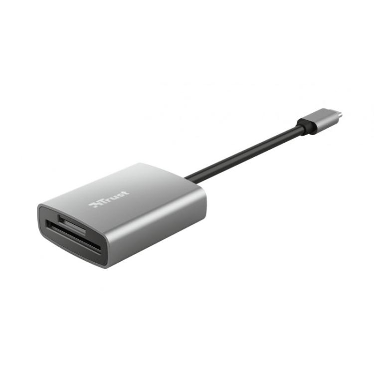Trust - 24136 lector de tarjeta USB 3.2 Gen 1 (3.1 Gen 1) Type-C Aluminio