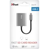 Trust - 24136 lector de tarjeta USB 3.2 Gen 1 (3.1 Gen 1) Type-C Aluminio