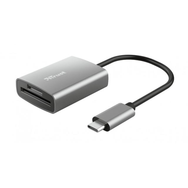 Trust - 24136 lector de tarjeta USB 3.2 Gen 1 (3.1 Gen 1) Type-C Aluminio
