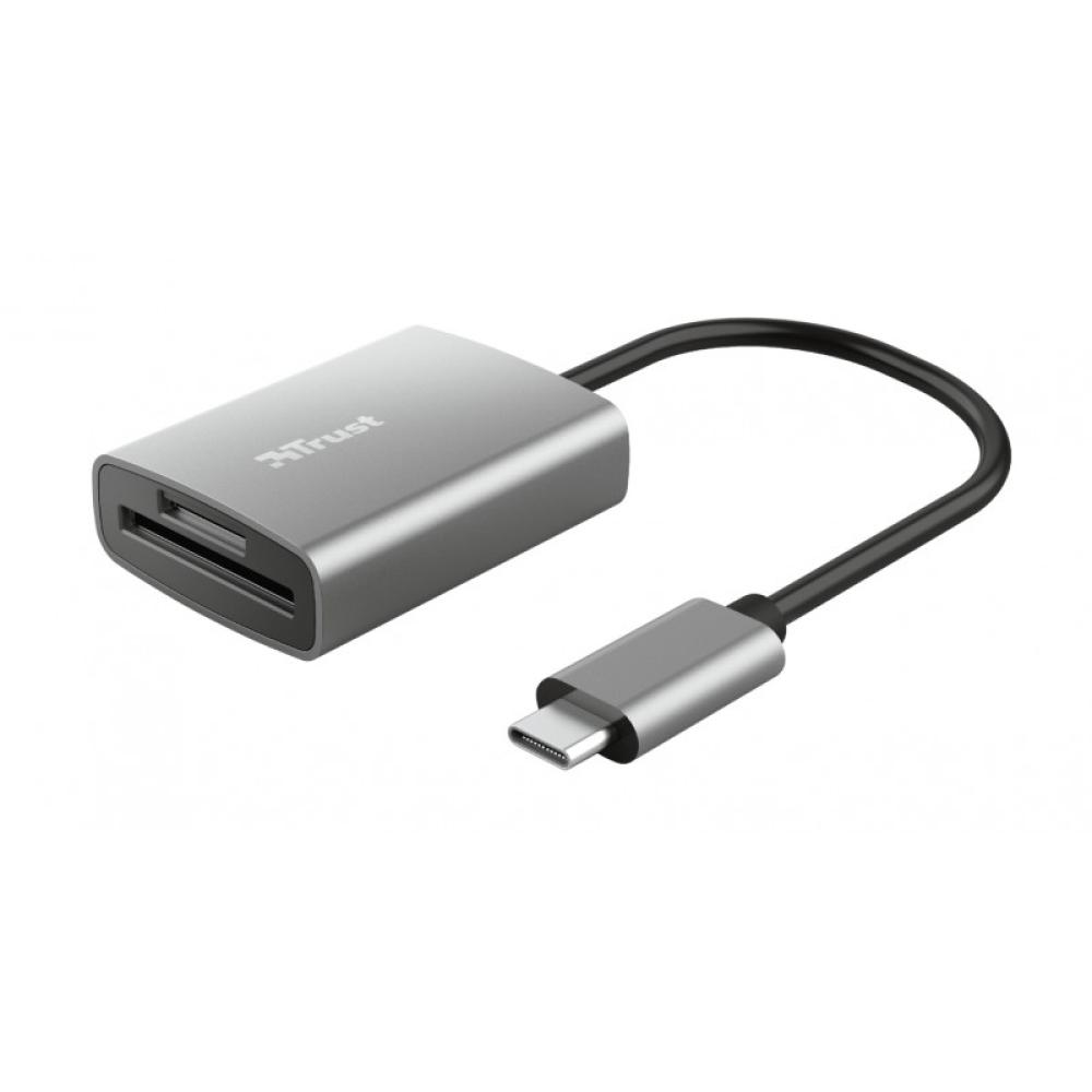 Trust - 24136 lector de tarjeta USB 3.2 Gen 1 (3.1 Gen 1) Type-C Aluminio