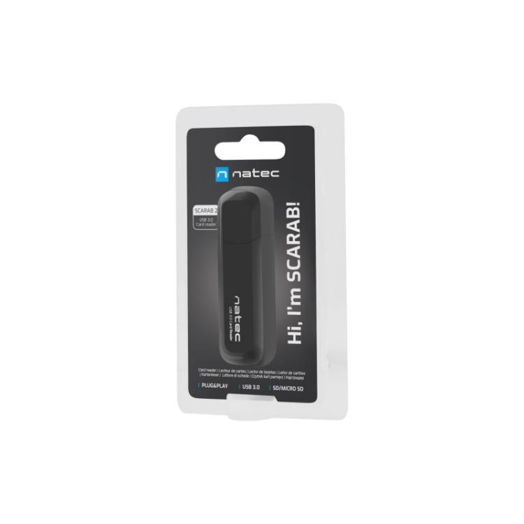NATEC - Scarab 2 lector de tarjeta USB 3.2 Gen 1 (3.1 Gen 1) Type-A Negro