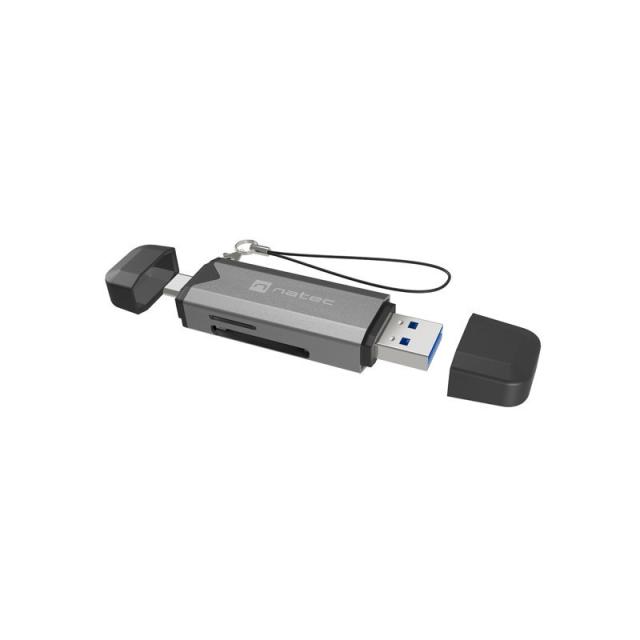 NATEC - NCZ-2262 lector de tarjeta USB 3.1 Interno Negro, Gris Oscuro