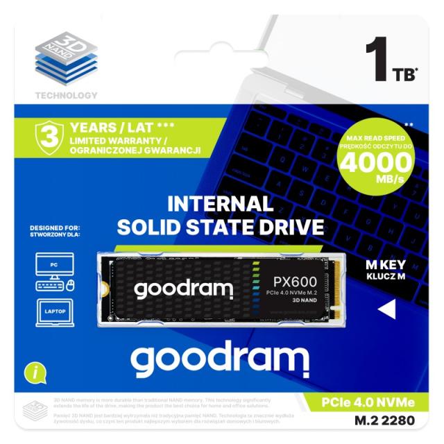 Goodram - SSDPR-PX600-2K0-80 unidad de estado sólido 2 TB M.2 PCI Express 4.0 NVMe 3D NAND