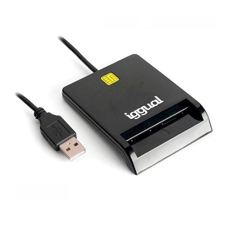 iggual - Lector DNI SIP tarjetas ID USB 2.0 negro