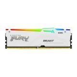 Kingston Technology - FURY Beast 16GB 6000MT/s DDR5 CL30 DIMM White RGB EXPO