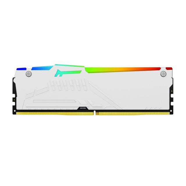 Kingston Technology - FURY Beast 16GB 6000MT/s DDR5 CL30 DIMM White RGB EXPO