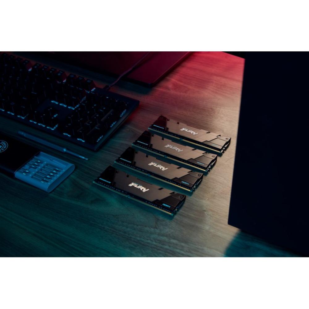 Kingston Technology - FURY 16GB 4000MT/s DDR4 CL19 DIMM 1Gx8 Renegade Black