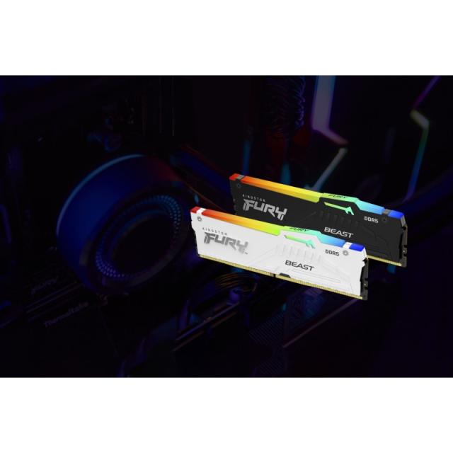 Kingston Technology - FURY Beast 64GB 6400MT/s DDR5 CL32 DIMM (Kit de 2) RGB EXPO