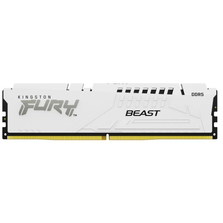 Kingston Technology - FURY Beast 16GB 6000MT/s DDR5 CL36 DIMM White EXPO