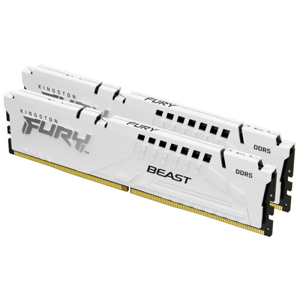 Kingston Technology - FURY Beast 32GB 6000MT/s DDR5 CL36 DIMM (Kit de 2) White EXPO