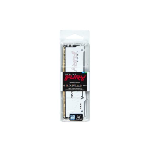 Kingston Technology - FURY Beast 32GB 6000MT/s DDR5 CL30 DIMM White RGB EXPO