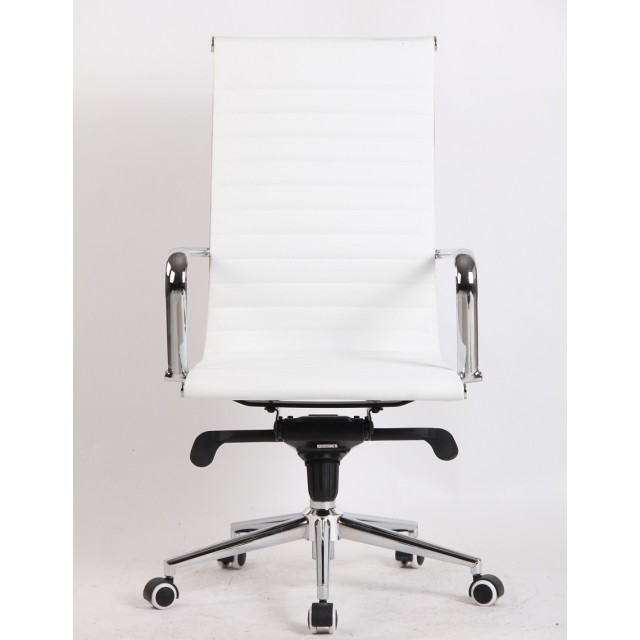 Sillón de oficina ALABAMA NEW, alto, similpiel blanca