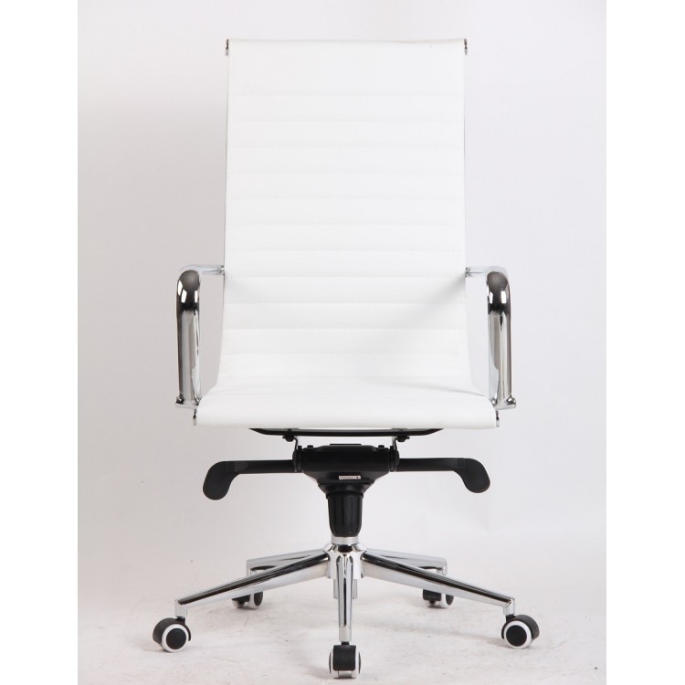 Sillón de oficina ALABAMA NEW, alto, similpiel blanca