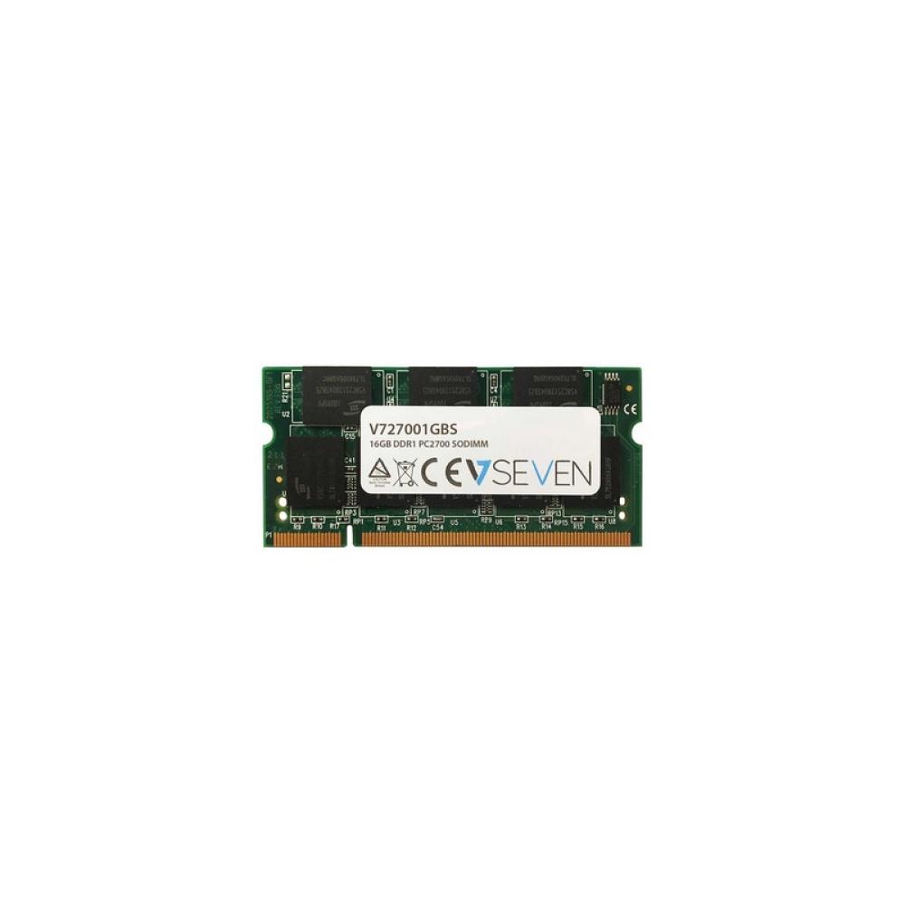 V7 - 1GB DDR1 PC2700 - 333Mhz SO DIMM Notebook módulo de memoria - V727001GBS