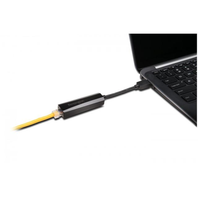 Kensington - Adaptador UA0000E USB-A Ethernet: negro