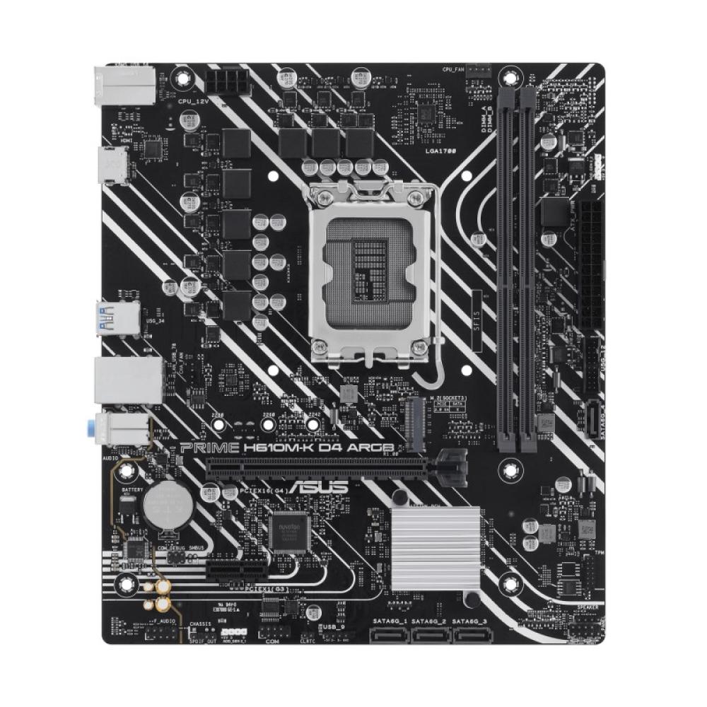 ASUS - PRIME H610M-K D4 ARGB Intel H610 LGA 1700 micro ATX