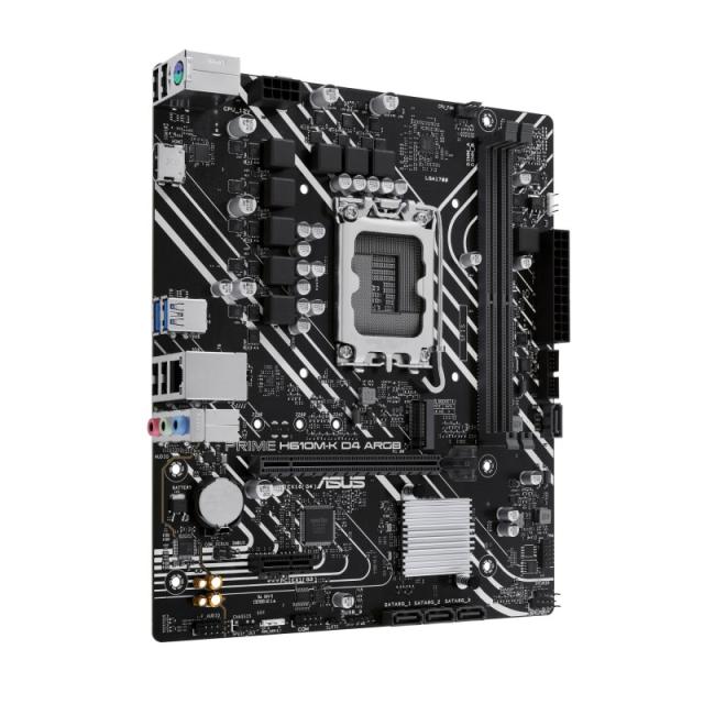 ASUS - PRIME H610M-K D4 ARGB Intel H610 LGA 1700 micro ATX