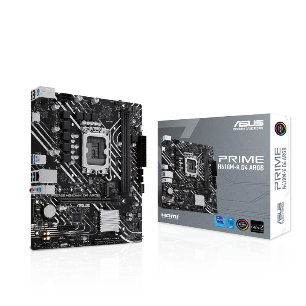 ASUS - PRIME H610M-K D4 ARGB Intel H610 LGA 1700 micro ATX