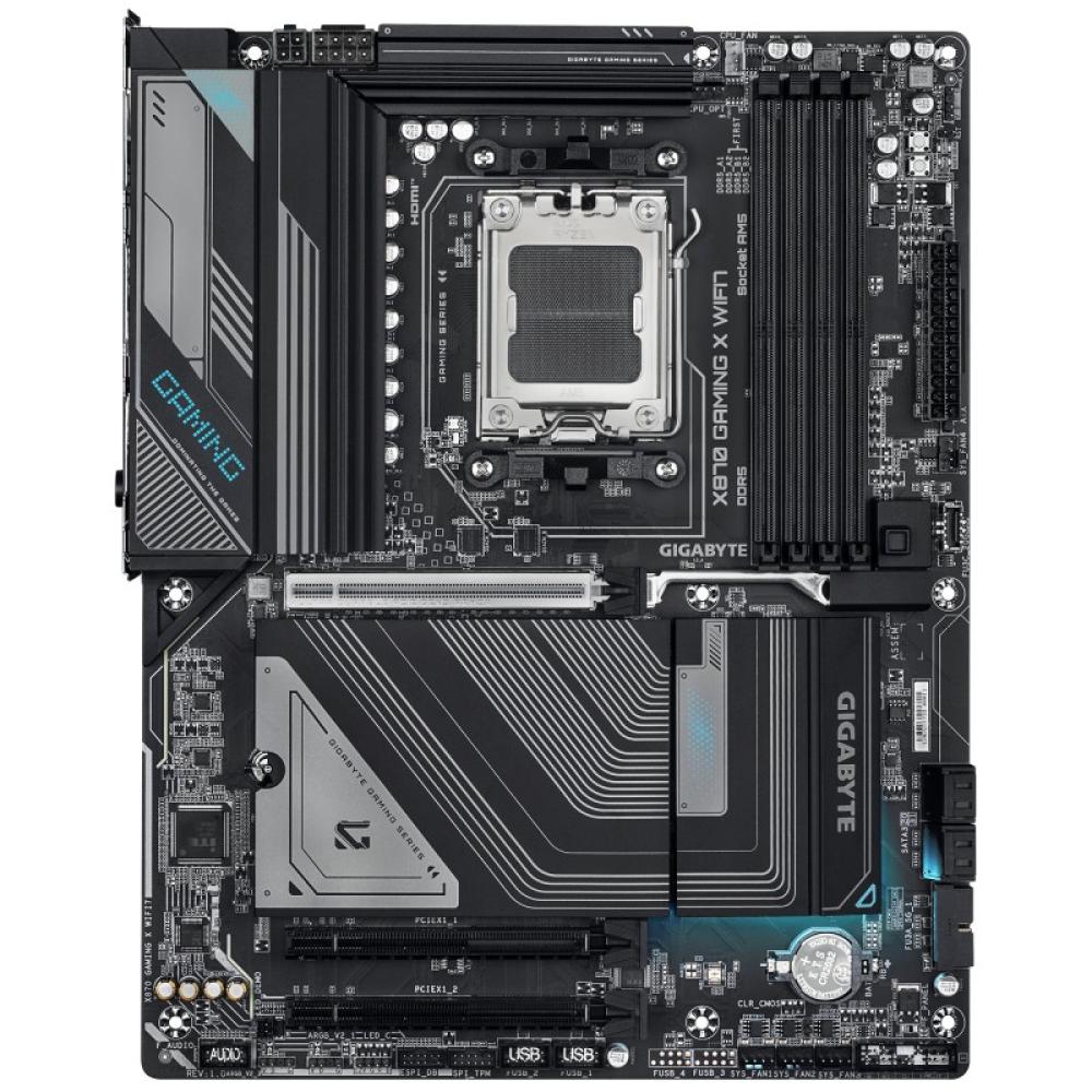 GIGABYTE - X870 GAMING X WIFI7 Placa Base - Compatible con CPUs AMD Ryzen 9000, 16+2+2 fases VRM, hasta 8000MHz DDR5 (OC), 1xPCI