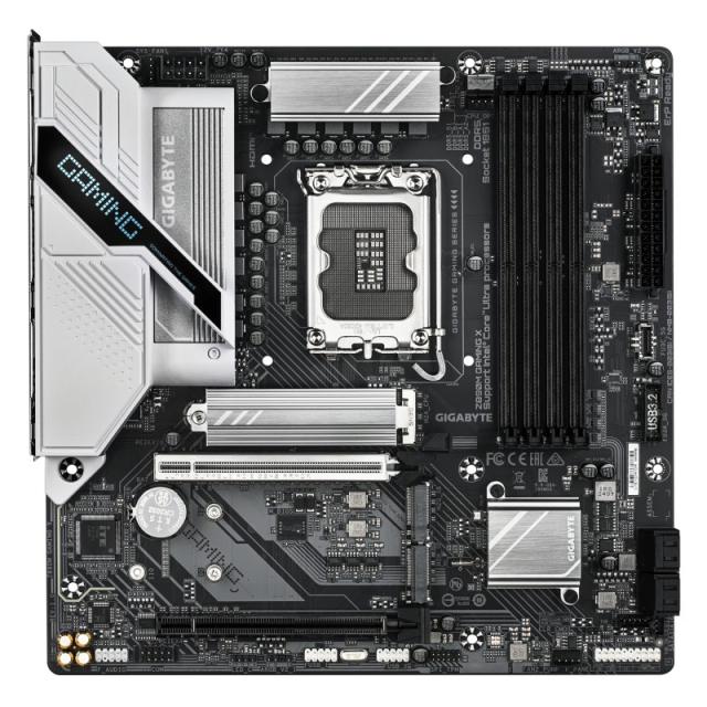 GIGABYTE - Placa base Z890M GAMING X - Compatible con procesadores Intel Core Ultra (Serie 2), 8+1+2 fases VRM, hasta 8800MHz DD
