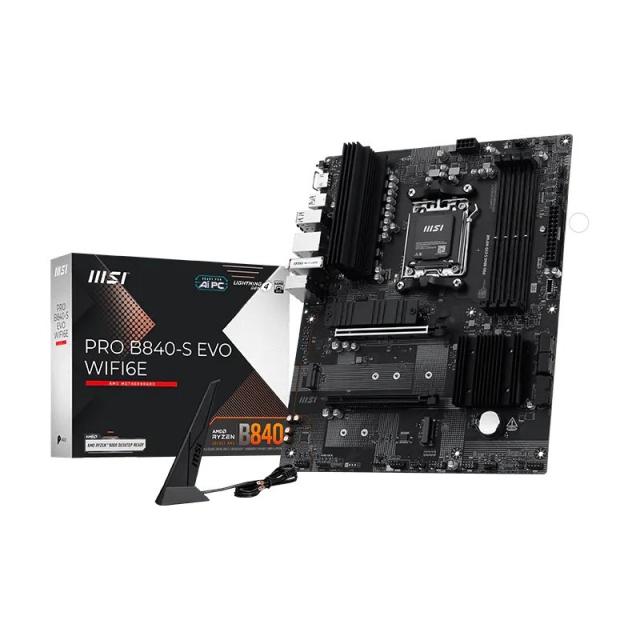 MSI - Pro B840-S EVO WIFI6E AMD B840 Zócalo AM5 ATX