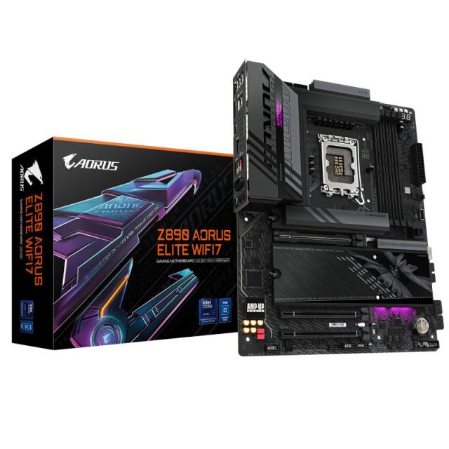 GIGABYTE - Placa base Z890 AORUS ELITE WIFI7 - Compatible con CPUs Intel Core Ultra (Serie 2), VRM de 16+1+2 fases, hasta 8800MH