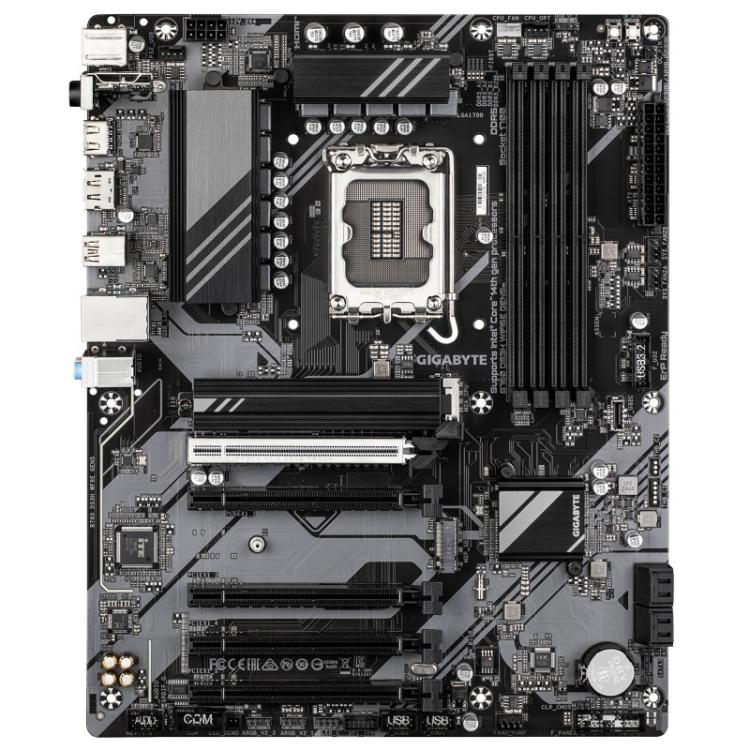 GIGABYTE - B760 DS3H WIFI6E GEN5 Placa Base – Compatible con procesadores Intel Core 14ª generación, VRM digital de 8+2+1 fases,