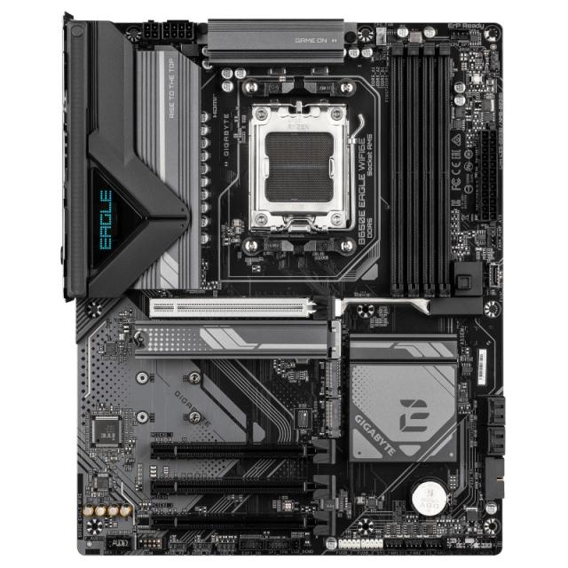GIGABYTE - B650E EAGLE WIFI6E Placa Base - Procesadores AMD Ryzen 9000 Series, VRM de 8+2+2 fases, hasta 8200MHz DDR5 (O.C), 1xP