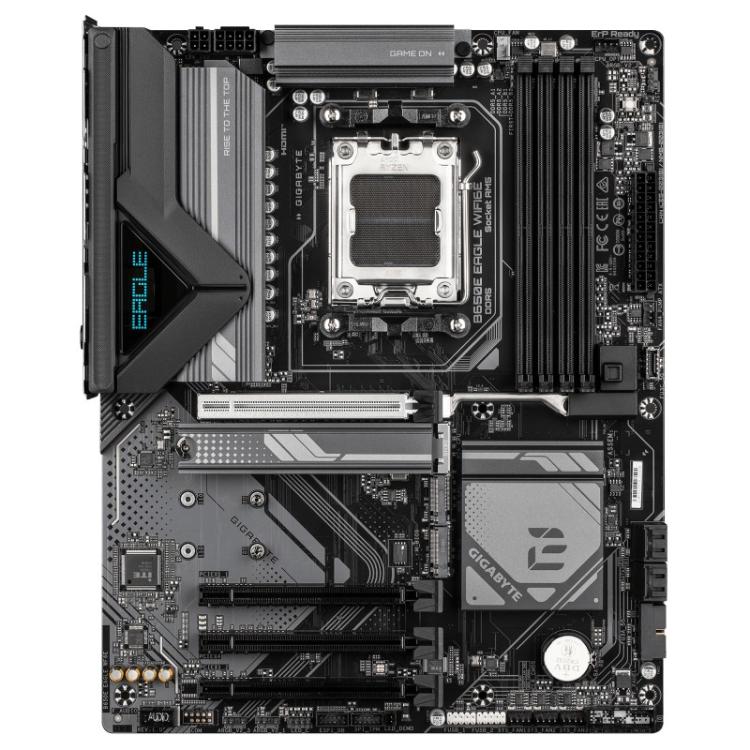 GIGABYTE - B650E EAGLE WIFI6E Placa Base - Procesadores AMD Ryzen 9000 Series, VRM de 8+2+2 fases, hasta 8200MHz DDR5 (O.C), 1xP