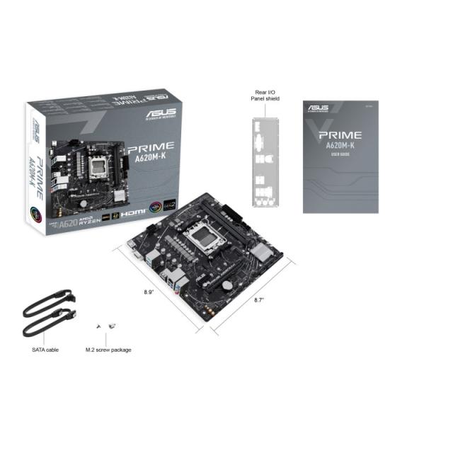 ASUS - PRIME A620M-K AMD A620 Zócalo AM5 micro ATX