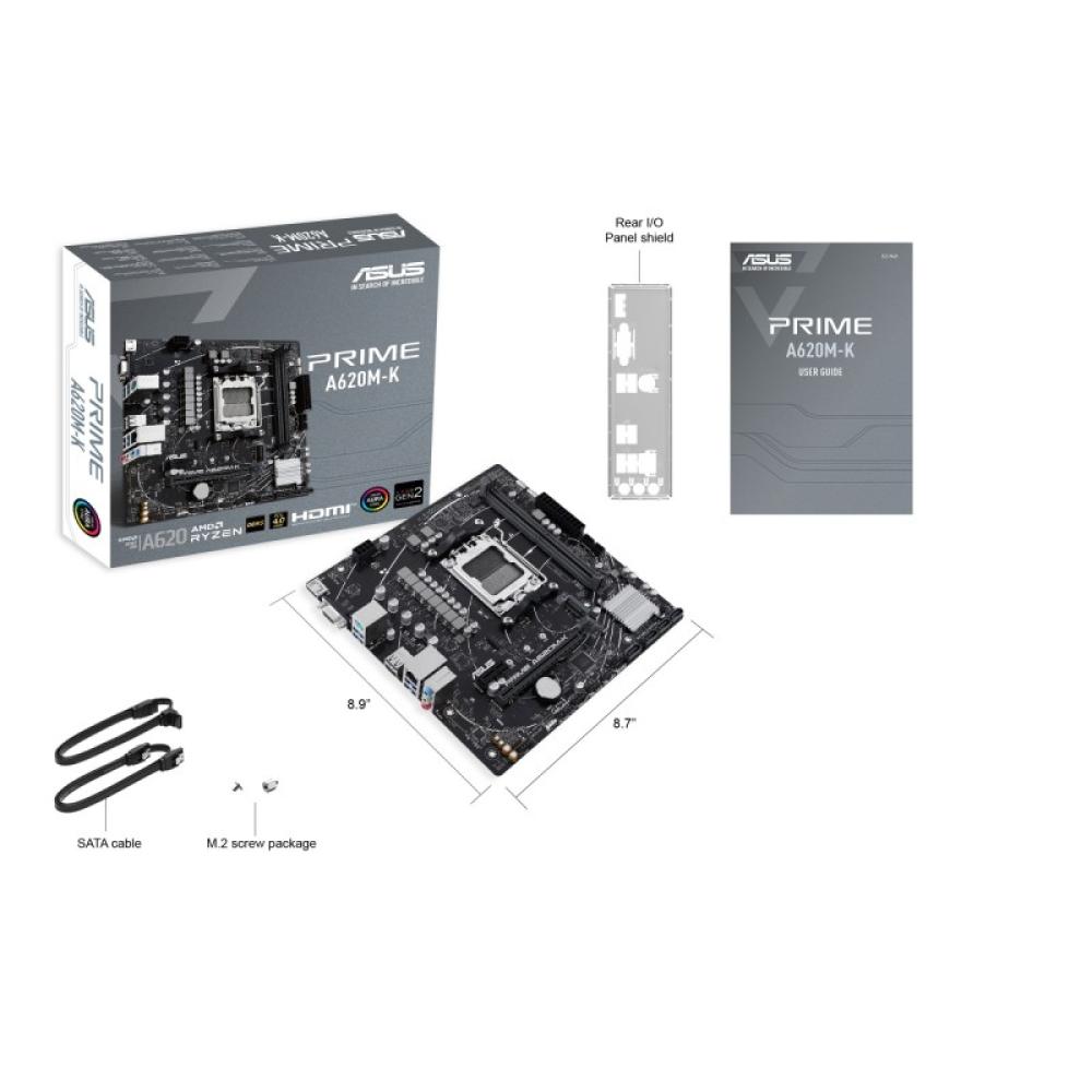 ASUS - PRIME A620M-K AMD A620 Zócalo AM5 micro ATX
