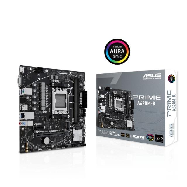 ASUS - PRIME A620M-K AMD A620 Zócalo AM5 micro ATX