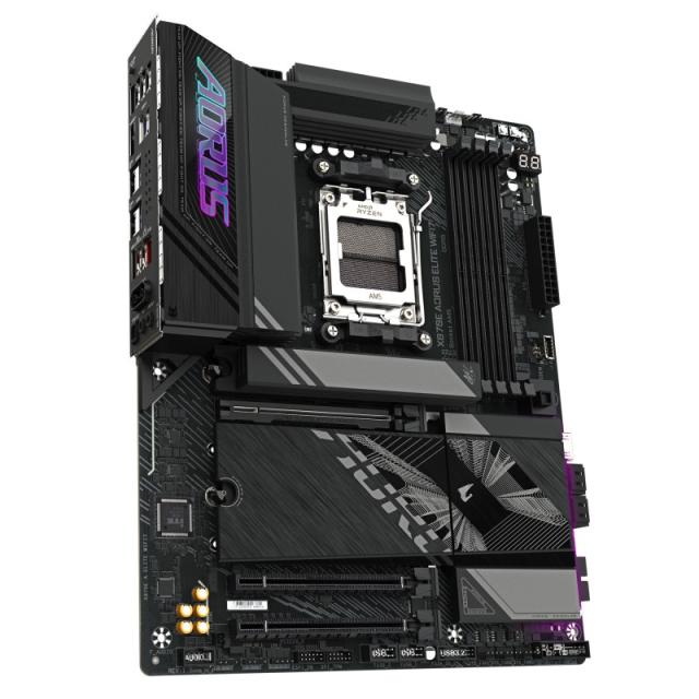 GIGABYTE - X870E AORUS ELITE WIFI7 Placa Base - Compatible con CPUs AMD Ryzen 9000, 16+2+2 fases VRM digitales, hasta 8000Hz DDR