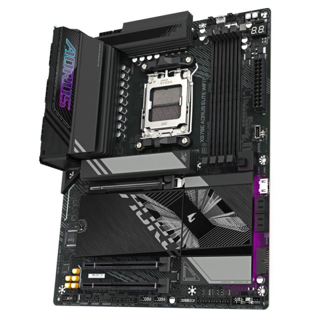 GIGABYTE - X870E AORUS ELITE WIFI7 Placa Base - Compatible con CPUs AMD Ryzen 9000, 16+2+2 fases VRM digitales, hasta 8000Hz DDR