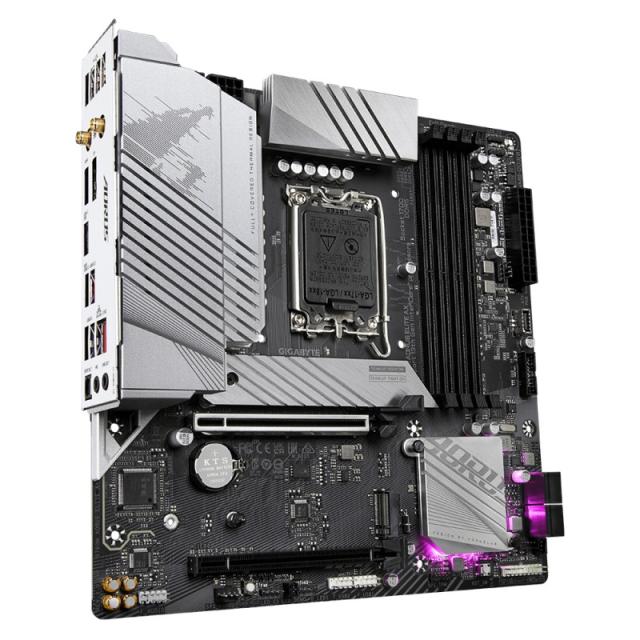 GIGABYTE - B760M AORUS ELITE AX Placa Base - Compatible con procesadores Intel Core de 14ª generación, VRM digital de 12*+1+1 fa