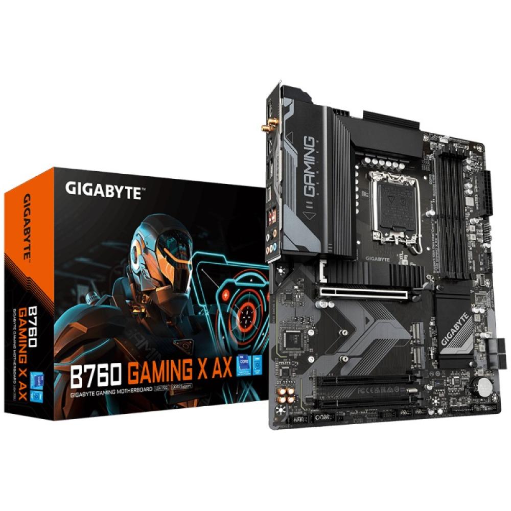 GIGABYTE - B760 GAMING X AX Placa Base - Compatible con procesadores Intel Core de 14ª generación, VRM digital de 8+1+1 fases, h
