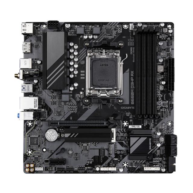 GIGABYTE - B650M D3HP AX Placa base - AMD Ryzen serie 9000, VRM de 5+2+2 fases, hasta 8000 MHz DDR5 (OC), 2xPCIe 4.0 M.2, WIFI 6