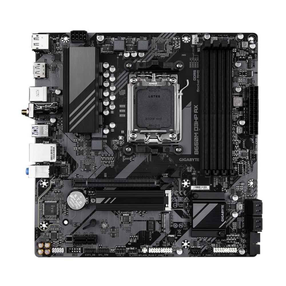 GIGABYTE - B650M D3HP AX Placa base - AMD Ryzen serie 9000, VRM de 5+2+2 fases, hasta 8000 MHz DDR5 (OC), 2xPCIe 4.0 M.2, WIFI 6