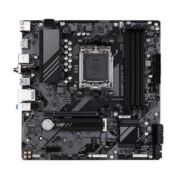 GIGABYTE - B650M D3HP AX Placa base - AMD Ryzen serie 9000, VRM de 5+2+2 fases, hasta 8000 MHz DDR5 (OC), 2xPCIe 4.0 M.2, WIFI 6