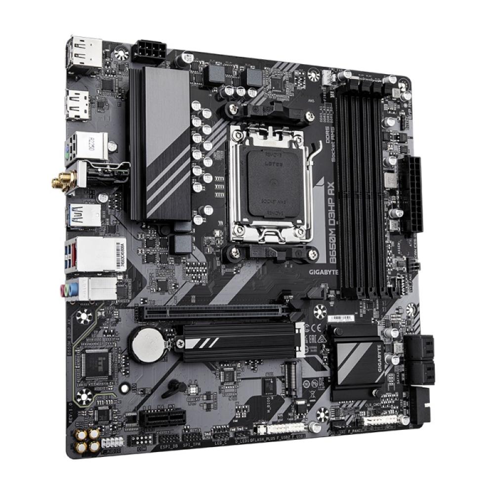 GIGABYTE - B650M D3HP AX Placa base - AMD Ryzen serie 9000, VRM de 5+2+2 fases, hasta 8000 MHz DDR5 (OC), 2xPCIe 4.0 M.2, WIFI 6