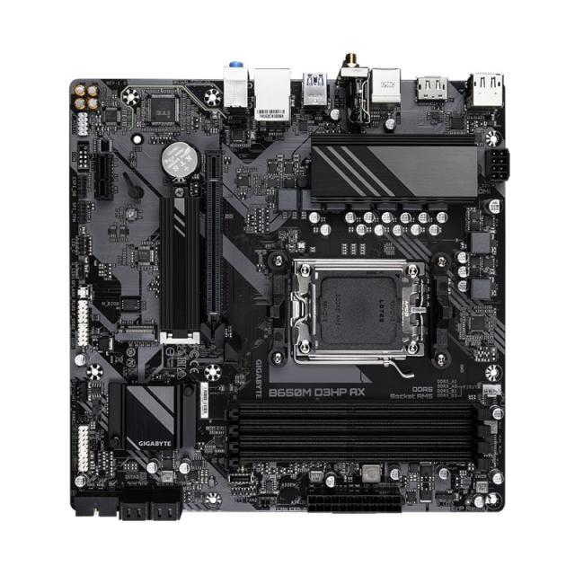 GIGABYTE - B650M D3HP AX Placa base - AMD Ryzen serie 9000, VRM de 5+2+2 fases, hasta 8000 MHz DDR5 (OC), 2xPCIe 4.0 M.2, WIFI 6