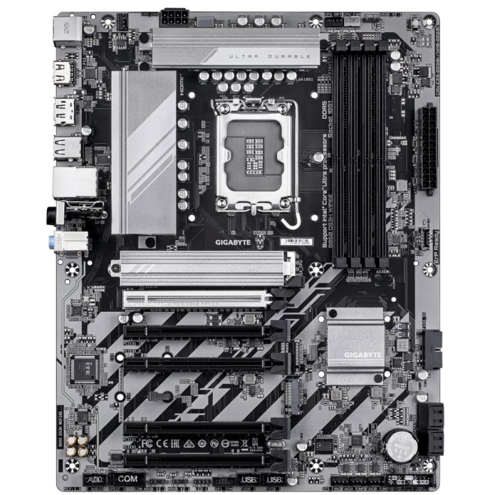 GIGABYTE - B860 DS3H WIFI6E Placa base - CPUs Intel Core Ultra, VRM de 8+1+2+2 fases, hasta 9066MHz DDR5, 1xPCIe 5.0 + 1xPCIe 4.