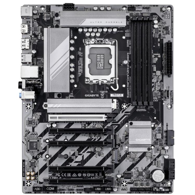 GIGABYTE - B860 DS3H WIFI6E Placa base - CPUs Intel Core Ultra, VRM de 8+1+2+2 fases, hasta 9066MHz DDR5, 1xPCIe 5.0 + 1xPCIe 4.