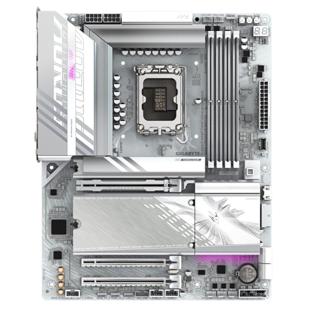 GIGABYTE - B860 AORUS ELITE WIFI7 ICE Placa base - CPUs Intel Core Ultra, VRM de 14+1+2+1 fases, hasta 9200MHz DDR5, 1xPCIe 5.0
