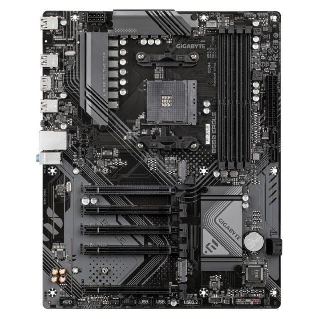 GIGABYTE - B550 EAGLE Placa base - Procesadores AMD Ryzen serie 5000 G, VRM de 10+3+1 fases, hasta 3200 MHz DDR4, 1xPCIe 4.0 + 1