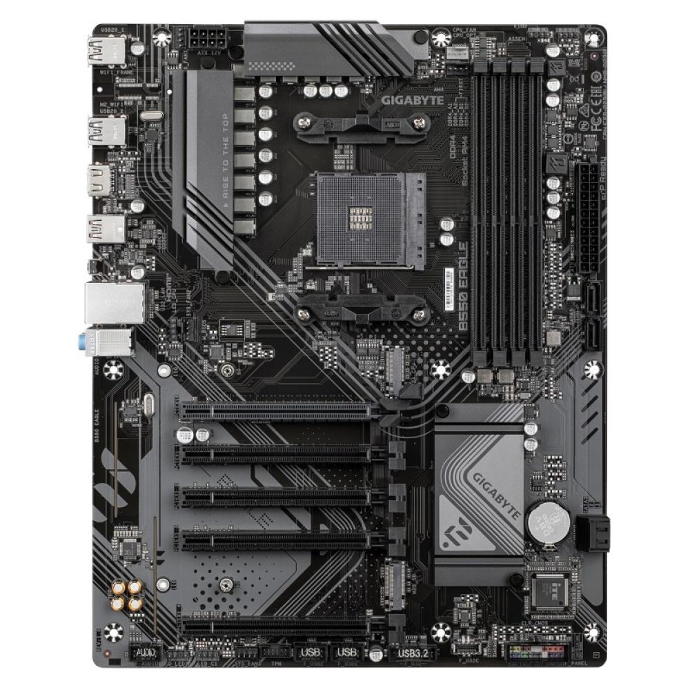 GIGABYTE - B550 EAGLE Placa base - Procesadores AMD Ryzen serie 5000 G, VRM de 10+3+1 fases, hasta 3200 MHz DDR4, 1xPCIe 4.0 + 1